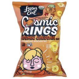 LesserEvil, Coslic Rings, космический чеддер, 85 г (3 унции)