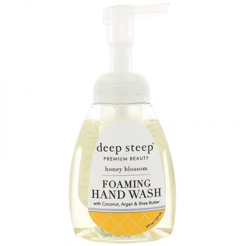 Deep Steep, Foaming Hand Wash, Honey Blossom, 8 fl oz (237 ml)