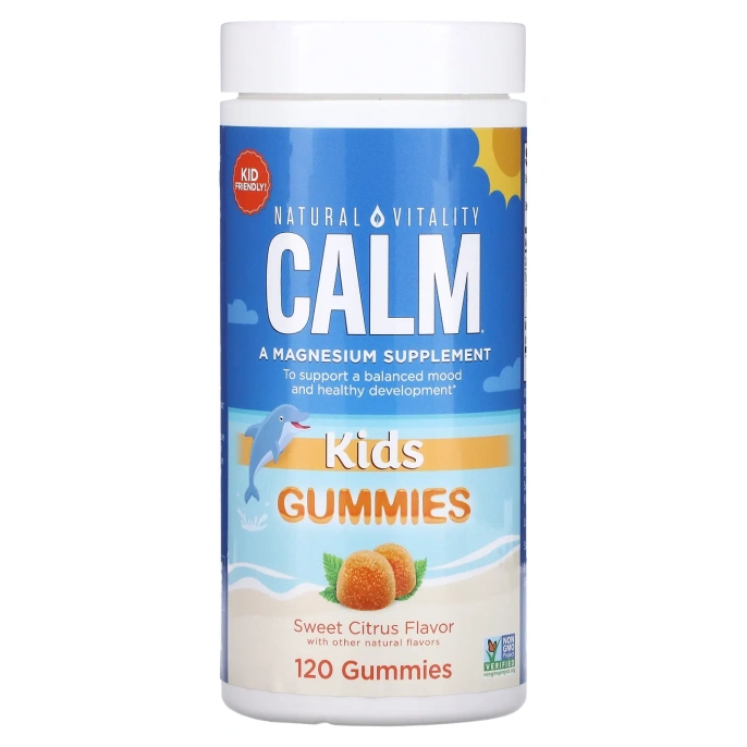 Natural Vitality, CALM, детские жевательные таблетки, сладкие цитрусовые, 120 жевательных таблеток