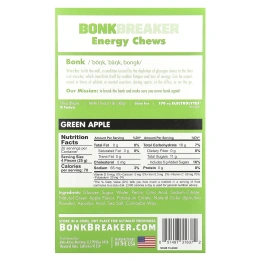Bonk Breaker, Energy Chews, зеленые яблоки, 10 пакетиков по 50 г (1,76 унции)