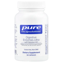 Pure Encapsulations, Пищеварительные ферменты с бетаином гидрохлоридом, 90 капсул