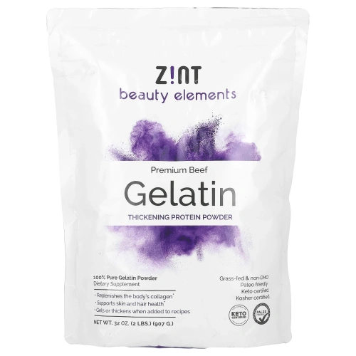 Zint, Beef Gelatin, Чистый Протеин, 32 унции (907г)
