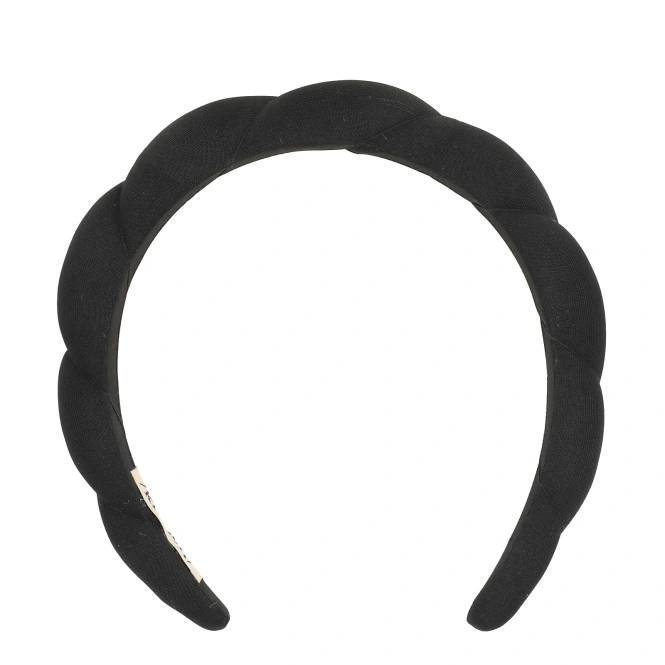 Kitsch, Пышная повязка на голову из переработанной ткани, черная, 1 шт.