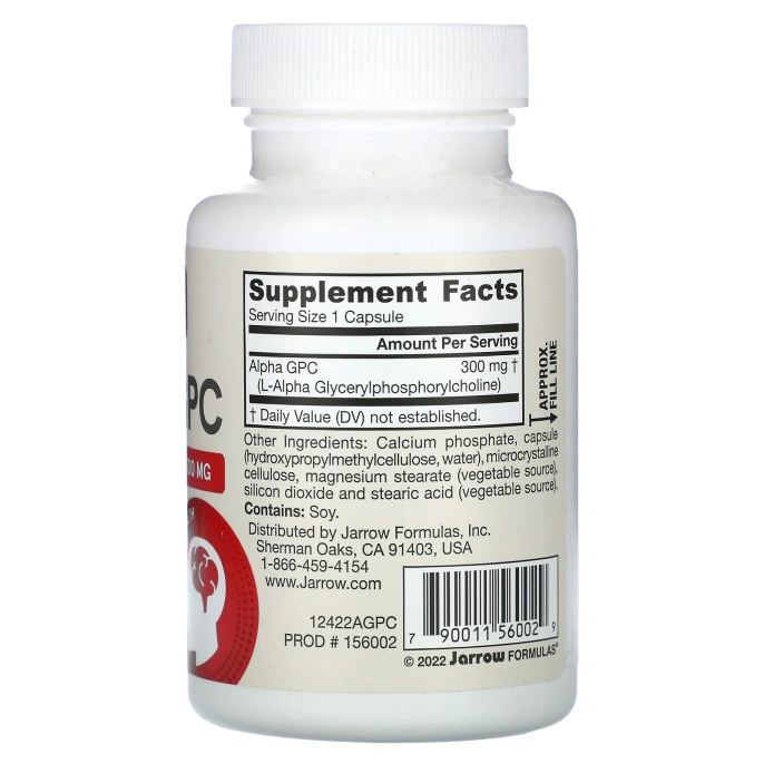 Jarrow Formulas, Альфа ГФХ, 300 мг, 60 вегетарианских капсул