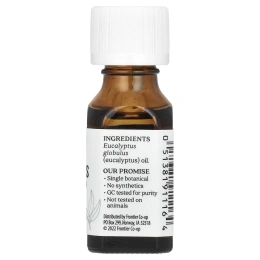 Aura Cacia, Чистое эфирное масло, эвкалипт, 15 мл (0,5 жидк. унц.)