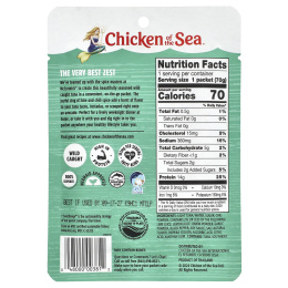 Chicken of the Sea, Дикий светлый тунец, чили и лайм, 70 г (2,5 унции)