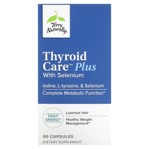 Terry Naturally, Thyroid Care Plus, забота о щитовидной железе, 60 капсул