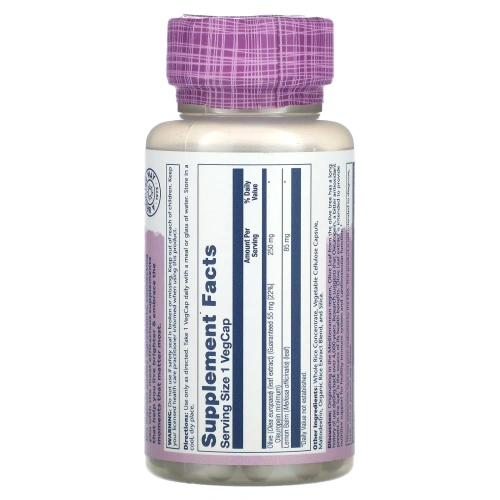 Solaray, Vital Extracts, оливковое масло, 22%, 250 мг, 60 растительных капсул
