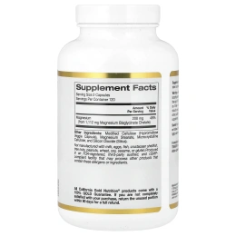 California Gold Nutrition, бисглицинат магния, с TRAACS®, 200 мг, 240 растительных капсул (100 мг в 1 капсуле)