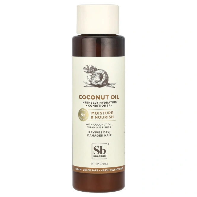 Soapbox, Кондиционер с кокосовым маслом, увлажнение и питание, 473 мл (16 жидк. унц.)