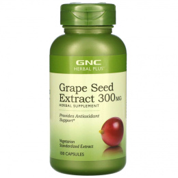 GNC Herbal Plus, Grape Seed Extract, 300 mg, 100 Capsules