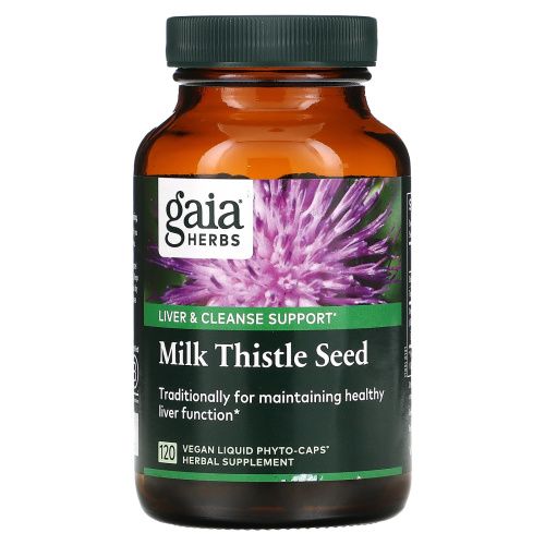 Gaia Herbs, Семена расторопши, 120 растительных фитокапсул