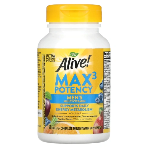 Nature's Way, Живой! Max3 Daily, Мультивитамины для мужчин, 90 таблеток