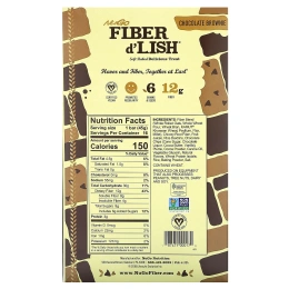 NuGo Nutrition, Fiber d'Lish, шоколадный брауни, 16 батончиков по 45 г (1,6 унции)
