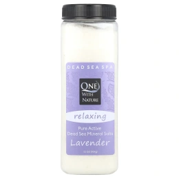 One with Nature, Минеральные соли Мертвого моря, с запахом лаванды, 907 г