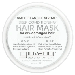 Giovanni, Smooth As Silk Xtreme ™, маска для волос глубокого кондиционирования, 295 мл (10 жидк. унц.)