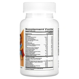 California Gold Nutrition, жевательные мультивитамины с пробиотиками, ферментами, витаминами A и C для детей, фруктовое ассорти, 60 вегетарианских таблеток