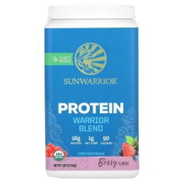 Sunwarrior, Органический протеин растительного происхождения Warrior Blend Protein,ягоды, 1.65 фт. (750 г)
