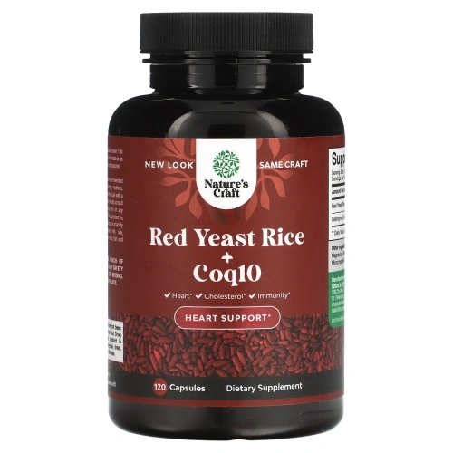 Nature's Craft, Красный дрожжевой рис + Coq10, 120 капсул