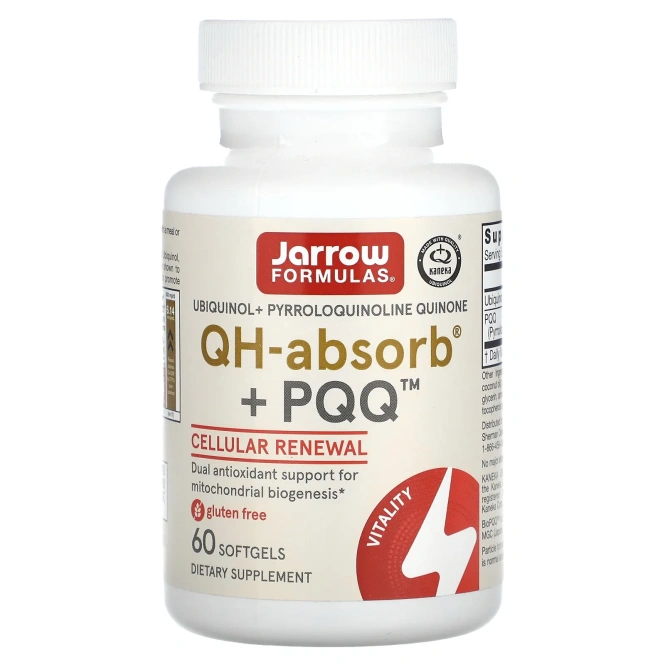 Jarrow Formulas Убихинол QH+ PQQ, 60 желатиновых капсул
