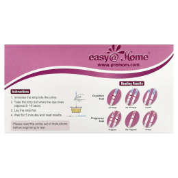 Easy@Home, Набор для тестов на овуляцию, 50 тестов на ЛГ, 20 тестов на ХГЧ
