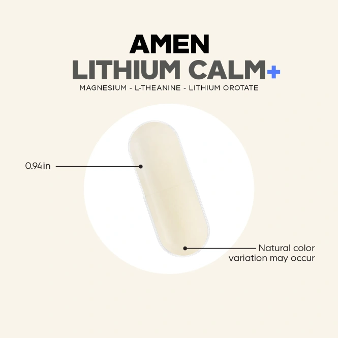 Codeage, Amen Lithium Calm+, 60 растительных капсул