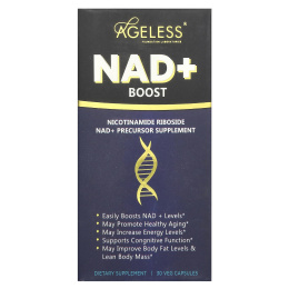 Ageless Foundation Laboratories, NAD + Boost, 30 растительных капсул