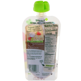 Sprout Organic, Детское питание, Этап 2, Клубника, груша, банан, 3,5 унц. (99 г)