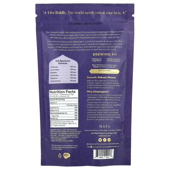 Rasa, Мощный тоник для энергии, жирный, 226 г (8 унций)