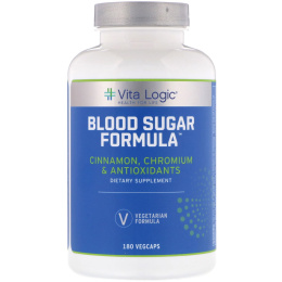 Vita Logic, Формула для сахара в крови, 180 капсул с оболочкой из ингредиентов растительного происхождения