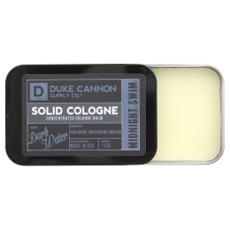 Duke Cannon Supply Co., Solid Cologne, Midnight Swim, темная вода, 1,5 унции