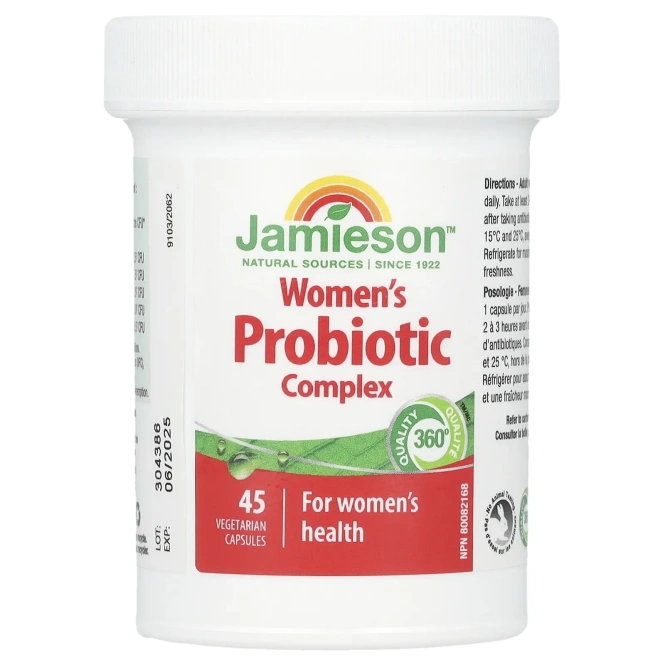 Jamieson Vitamins, Комплекс пробиотиков для женщин, 7 млрд, 45 вегетарианских капсул