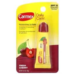 Carmex, Daily Care, увлажняющий бальзам для губ, вишня, SPF 15, 10 г (0,35 унции)