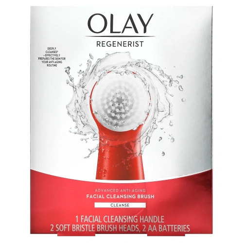 Olay, Regenerist, усовершенствованный антивозрастной уход, щетка для очистки лица, 1 устройство, 2 насадки