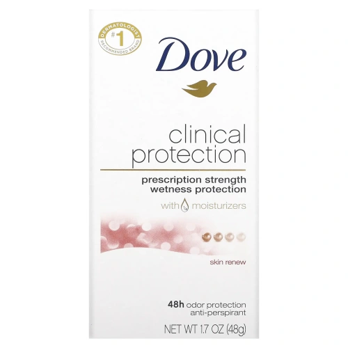 Dove, Clinical Protection, дезодорант-антиперспирант, «Обновление кожи», 48 г (1,7 унции)