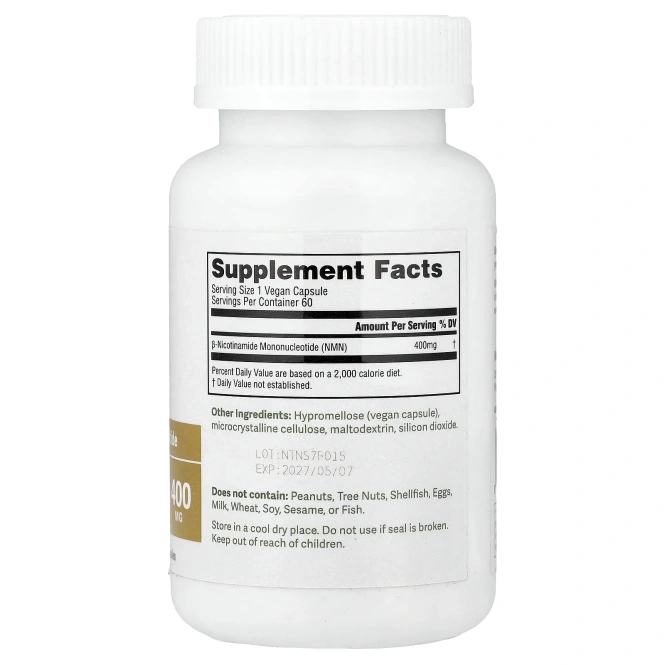 Dr. Murray's, NMN, 400 мг, 60 веганских капсул