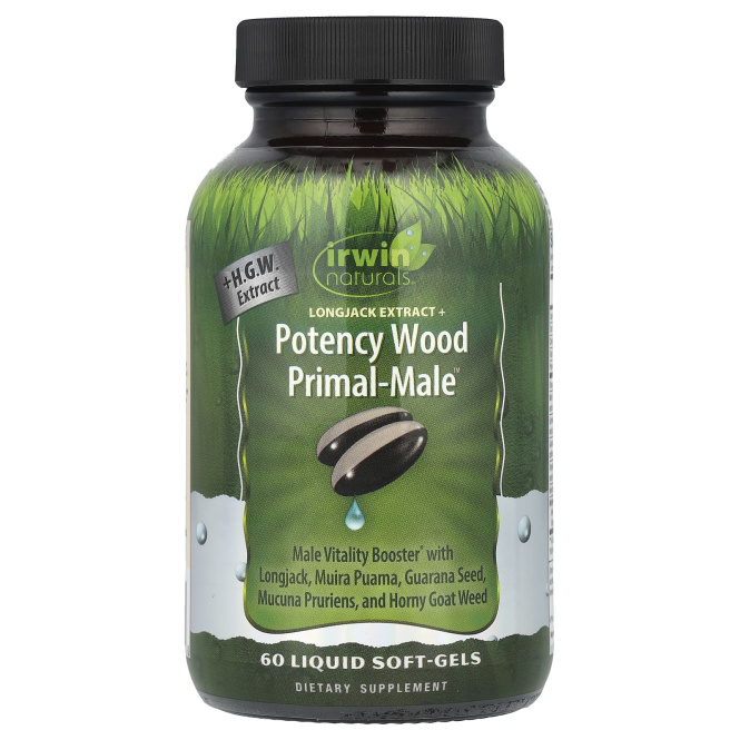Irwin Naturals, Potency Wood Primal-Male ™, 60 мягких таблеток