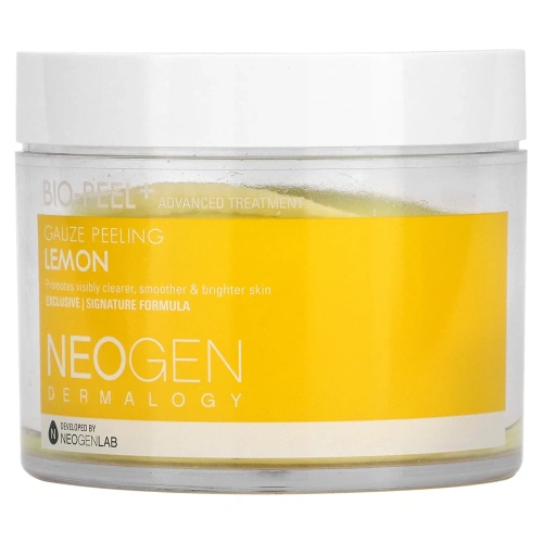 Neogen, Bio-Peel +, салфетки для пилинга, лимон, 30 штук