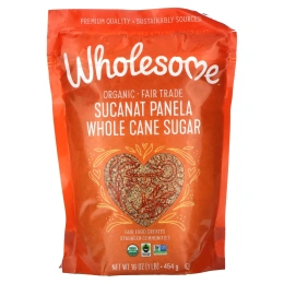 Wholesome Sweeteners, Inc., Органический сахаринат, обезвоженный сок сахарного тростника, 16 унций (454 г)