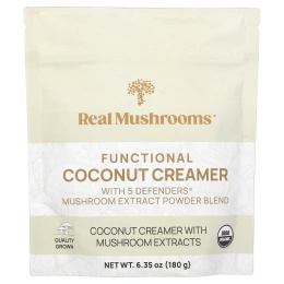 Real Mushrooms, Функциональные кокосовые сливки, 180 г (6,35 унции)
