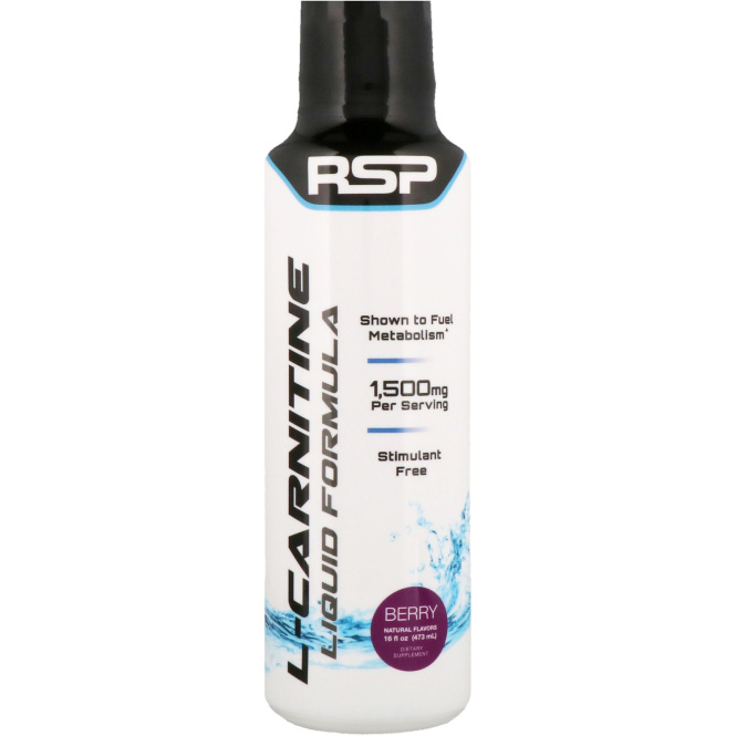 RSP Nutrition, L-Carnitine Liquid Formula, 1,500 mg, Berry, 16 fl oz (473 ml)