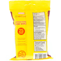 Brush Buddies, Умный уход, эмодзи, антибактериальные салфетки для рук, свежий аромат, 25 шт.