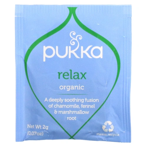 Pukka Herbs, Расслабление, без кофеина, 20 пакетиков травяного чая, 1,41 унц. (40 г)