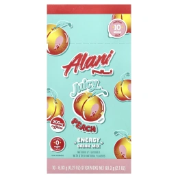 Alani Nu, смесь для энергетического напитка, сочный персик, 10 пакетиков по 6,03 г (0,21 унции)