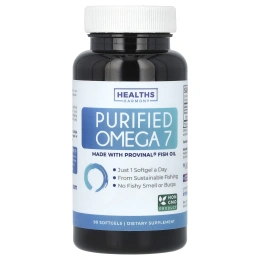 Healths Harmony, очищенная омега-7, 90 мягких таблеток