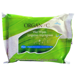 Organyc, Влажные салфетки, 20 шт.