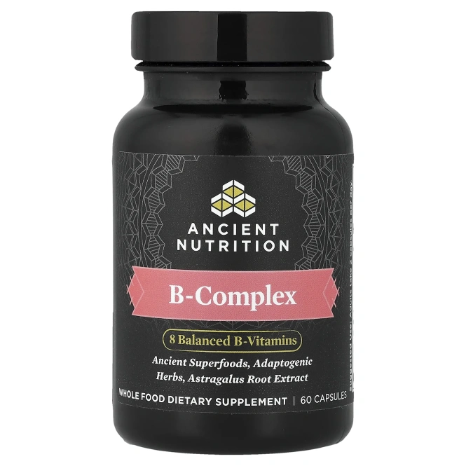 Ancient Nutrition, комплекс витаминов группы B, 60 капсул