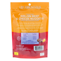 Cat-Man-Doo, Life Essentials, высушенное сублимацией филе говядины и сырные нагетсы, для кошек и собак, 3 унции (85 г)