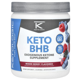 KetoLogic, Keto BHB, ягодное ассорти, 246 г (8,8 унции)