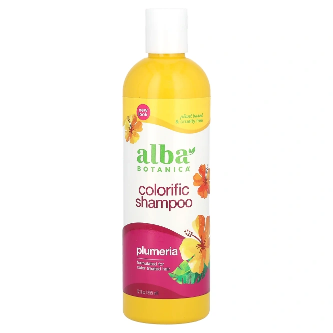 Alba Botanica, Гавайский шампунь, красочная плюмерия, 12 жидких унций (355 мл)